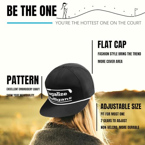 Funny Golf Hats,Funny Golf Gifts for Men,Golf Rope Hat for Men - color: 1.black-1