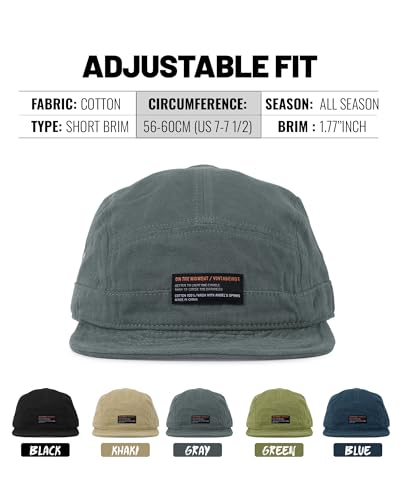 CLAPE Short Brim Baseball Cap 5 Panel Hat Soft Short Bill Trucker Cap Flat Snapback Hats Casual Outdoor Fitted Cap Dad Hats - color: Dy09-green