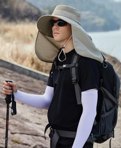 Women Wide Brim Face Mask Sun Hat Detachable Neck Face Flap Ponytail UV Protection Visor Hat Garden Fishing Hiking - color: Bg9215-mise