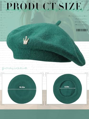 3 Pcs Beret Hats for Women - color: Green