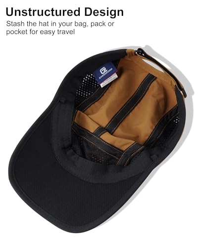GADIEMKENSD Mens Folding Outdoor Hat Long Brim UPF 50+ Sun Protection - color: Folding Camel