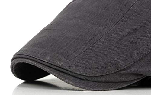 2 Pack Men's Cotton Flat Cap Ivy Gatsby Newsboy Hat - color: Q