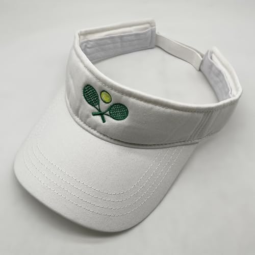Embroidered Pickleball Visor Men Women,Gifts for Pickleball Lovers - color: White, style: Tennis Sport
