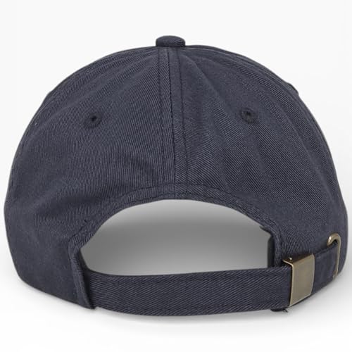 E BY ELIDAN New York Hat, Embroidered Cotton Dad Hat, Adjustable NYC Cap - color: Navy