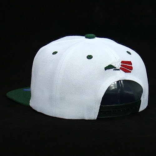 Mexican Mexico Hat Hecho En Mexico Eagle Aguila Snapback Flat Bill Baseball Cap - color: White Green - Flag Eagle