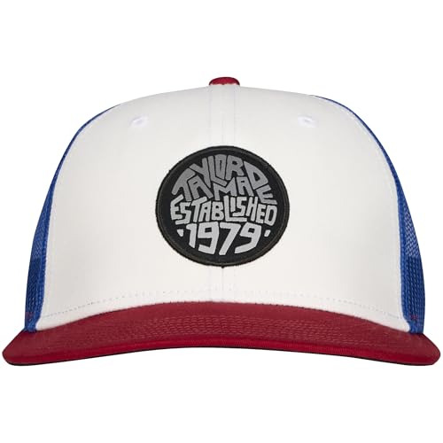 Taylormade Golf 2026 Carlsbad Trucker Hat Black Adjustable - color: Red White Blue