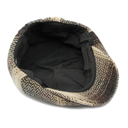 Mens Classic Newsboy Flat Cap Gatsby Ivy Cabbie Hat - color: B-red