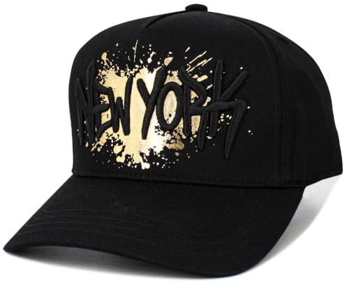 City Snapback Embroidered Fashion Snapback Hat New York Brooklyn Adjustable Baseball Cap Mens Womens - color: Black New York Snapback