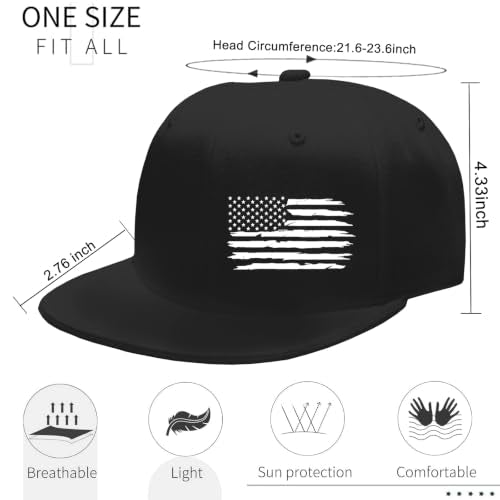 Snapback Hat for Men Skeleton Skull Hat Baseball Hats for Men - color: Eagle on the Flag