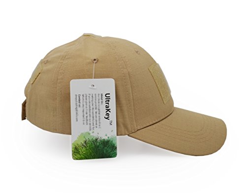 UltraKey Military Tactical Operator Cap, Outdoor Army Hat Hunting Camouflage Baseball Cap - color: Khaki