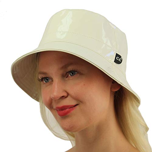 C.C Rain Waterproof Bucket Boonie Bush Fisherman Hiking Wide Brim Cap Hat - color: Ivory