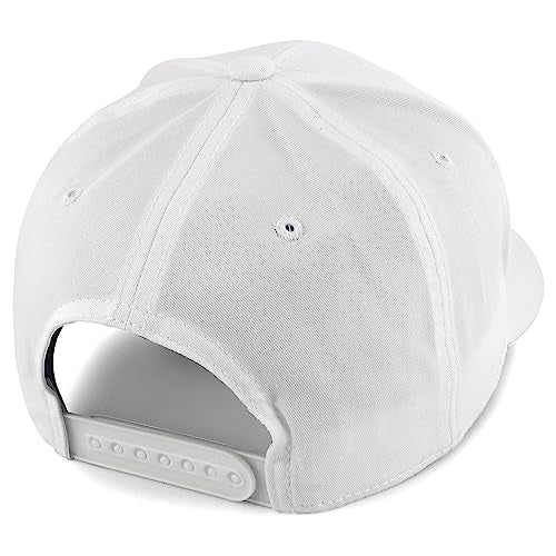Trendy Apparel Shop Capybara Embroidered Patch Structured 6 Panel Snapback Baseball Cap - color: White