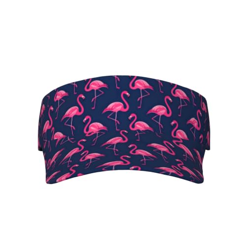 Sports Sun Visor Hats Adjustable Men Women Lightweight Packable Cooling Empty Top Visor Hat for Running, Tennis, Golf - color: Flamingo, size: 1-2
