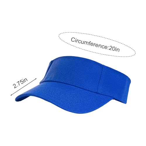 Yookat 3 Pack Visor Sun Hat Adjustable Sun Visor Caps Golf Tennis Visor Hat for Sports Girls Boys Outdoor - color: White, Blue, Light Blue
