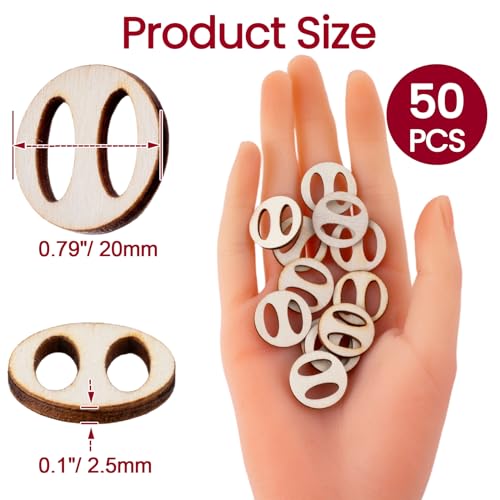 50pcs Wooden Hat Pom Poms Buttons, 20mm Removable Knitted Hat Button, Faux Fur Fastener Sewing Accessories for Crochet Knitting Beanies- Light Brown(D) - color: Light Brown-B-50pcs