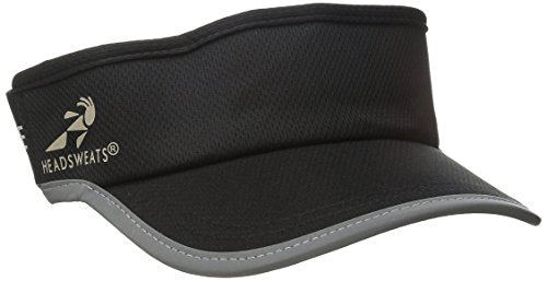 Headsweats Unisex Adult Lightweight Performance Running Reflective Visor - color: Black