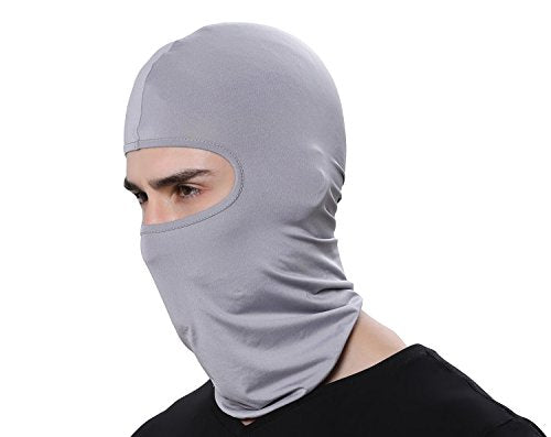GANWAY Ski Mask for Men Women Balaclava Hood Skullies Beanies Outdoor Sports Cycling Hat - color: Lightgray, size: One Size