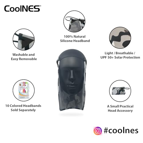 CoolNES - UV Sun Protection Neck Drape Adjustable Multifunctional 2 in 1 Face Covering for Outdoor Fishing - Unisex - color: Coolnes-camouflage