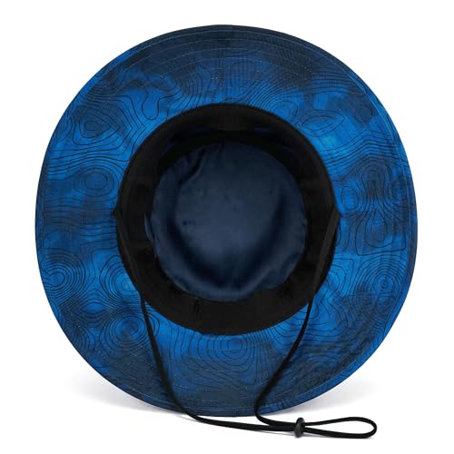 Soul of Adventure Bucket Hat | UV 50+ for Adults | Sun Protection with Adjustable Fit, Moisture-Wicking Fabric - color: Underwater Topography