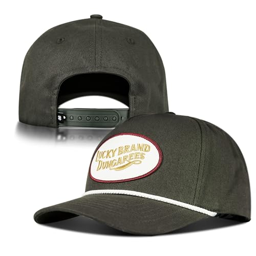 Lucky Brand Classic Cotton Adjustable | Dad Hat | Baseball Cap | Golf | Fishing | Low Profile | 5 Panel Design - color: Dungarees - Olive