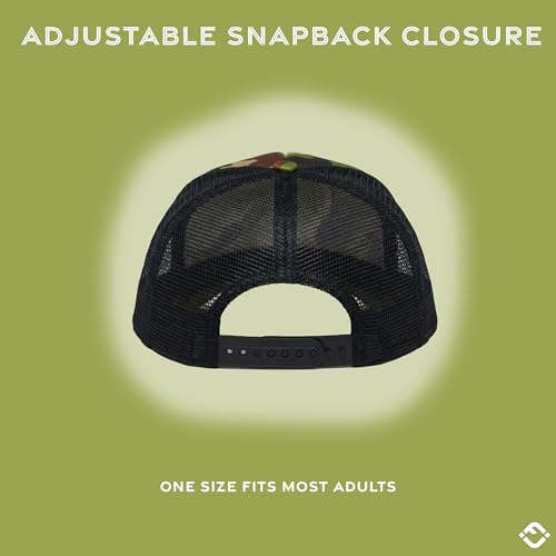 Funky Junque Blank Mesh Foam Lightweight Snapback Trucker Hat - color: Camo