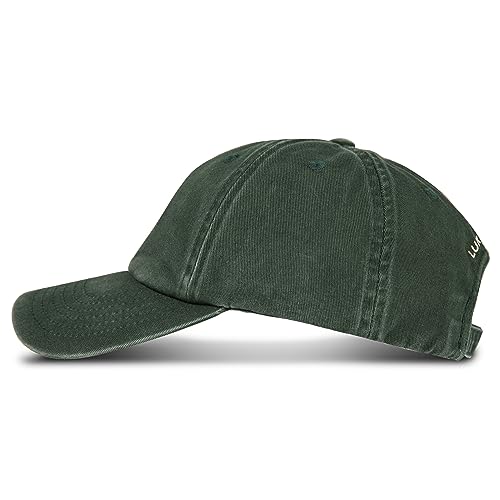 Lucky Brand Classic Cotton Adjustable | Dad Hat | Baseball Cap | Golf | Fishing | Low Profile | 5 Panel Design - color: Clover - Pine