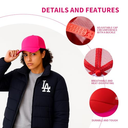 10 Pack Blank Trucker Hats Bulk, Plain Baseball Hats for DIY Heat Transfer Vinyl HTV Embroidery Team Events - color: Full Color Mixing
