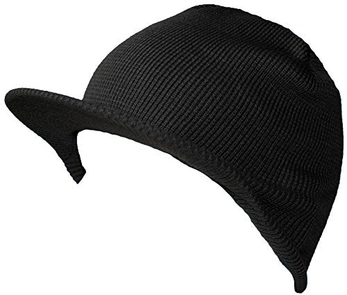TOP HEADWEAR Winter Cuffless Beanie Visor - color: Black