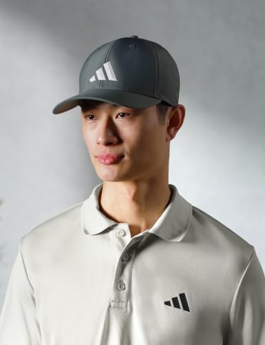 adidas Men's Gameday Stretch Fit Hat - color: Grey Six/White/5, size: Small-Medium
