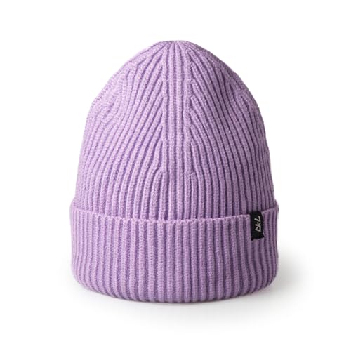 Fisherman Beanie Cuffed Knit Winter Hat Trawler Sailor Watch Cap Men Women - color: Ribbed (Lavender)