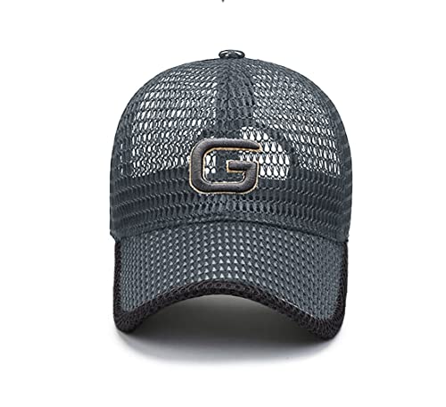 FASHIXD Baseball Cap for Men Summer Mesh Trucker Hats Breathable Running Hat Outdoor Sports Quick Dry Hat - color: Dark Grey