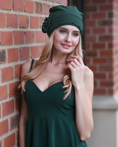 osvyo Chemo Headwear Turban Cap for Women - Cancer Beanie Hair Loss Sealed Packaging - color: Cotton-light-olive