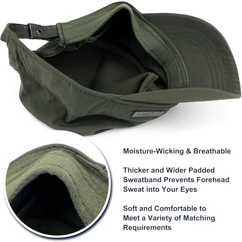 Water Resistant Military Hat Quick Dry Cadet Cap Army Flat Top - color: Green