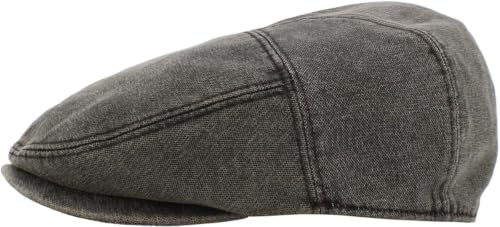 KBETHOS Leather Ascot Made in USA Ivy Collection Classic Newsboy Caps - color: Faux Leather - Charcoal, size: Small-Medium