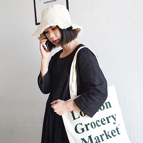 Quanhaigou Frayed Unisex Sun Hats, Fashion Beach Bucket Hat for Men Women,Summer Outdoor Boy's Girls Boonie Cap - color: Frayed Beige