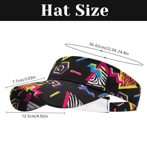 YAMEIZE Leopard Sun Visors for Women Men - Cheetah Print Running Golf Tennis Sun Hat Adjustable Ponytail Cap for Sport - color: Multicoloured