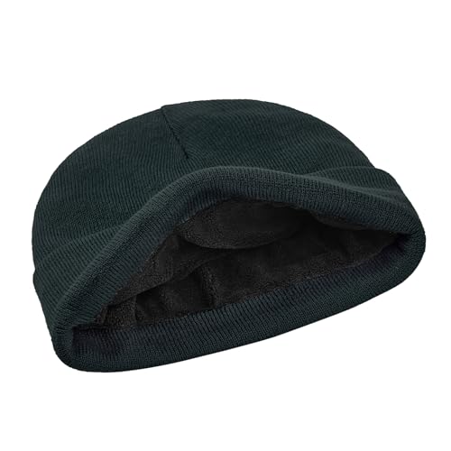 American Trends Thermal Fleece Lined Winter Beanie for Men Women Cold Weather, Warm Knit Skull Cap for Outdoor Activities - color: Navy