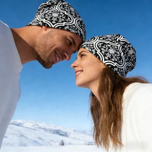 Unisex Stretch Knit Beanie Hat - color: Art Weave