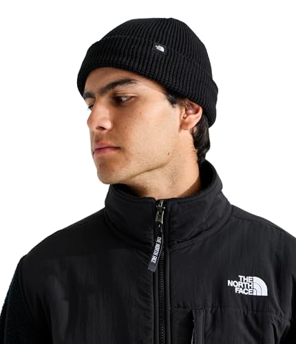 THE NORTH FACE TNF Fisherman Beanie | Shallow Fit, Cuffed Winter Hat for Men & Women, Logo Clip Label - color: Tnf Black