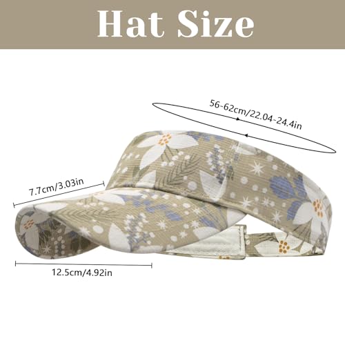 YAMEIZE Leopard Sun Visors for Women Men - Cheetah Print Running Golf Tennis Sun Hat Adjustable Ponytail Cap for Sport - color: Beige
