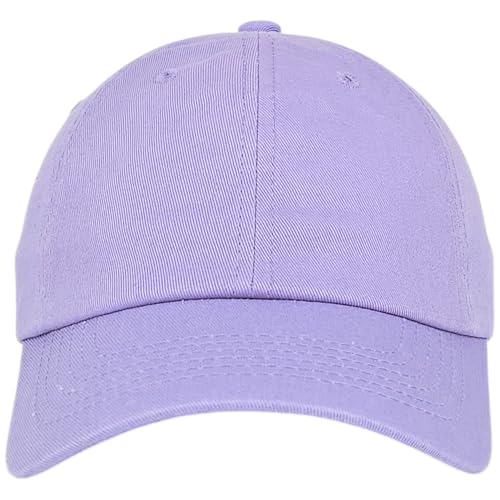 E BY ELIDAN Classic Dad Hat Cotton, Low-Profile Plain Baseball Cap, Adjustable, Breathable and Packable - color: Lavender