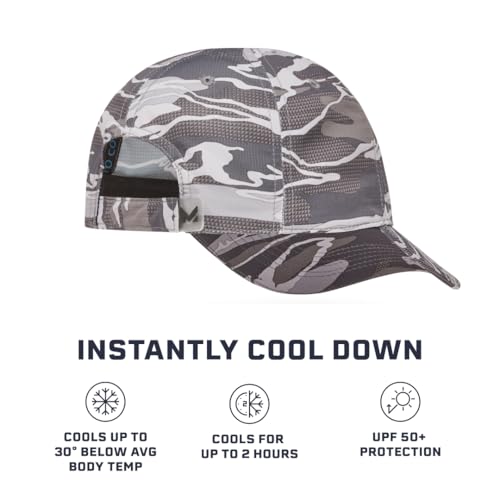 MISSION Cooling Performance Hat, Unstructured Low-Profile Adjustable Fit - UPF 50 - for Running, Workouts & Outdoors - color: Matrix Camo Silver