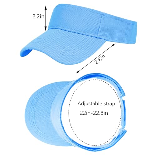 Rbenxia Adjustable Sport Visors Sun Visor Hats Cap Visors Women Men - color: Blue
