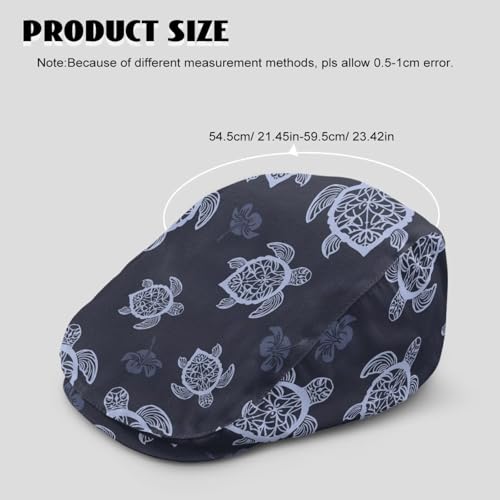 Newsboy Cap for Men Women Adjustable Flat Cap Gatsby Hat Retro Eight Panel Baker Boy Hat Lightweight Casual Cap - color: Mandala Turtle