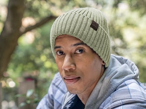 adidas Men's Pine Knot Fold Beanie - color: Tent Green/Black