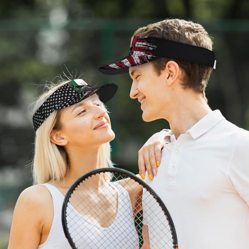 Visor Hat for Women Lightweight Visor Hat Men Hiking Exercise - color: Mexican Skull