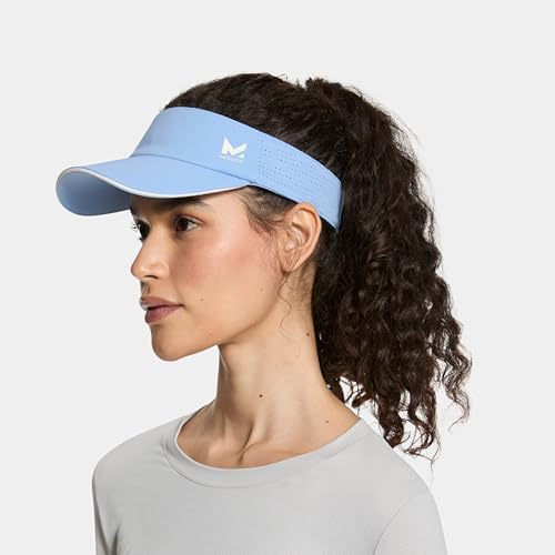 MISSION Structured Cooling Visor - Unisex Cap for Tennis, Golf & Running - Lightweight & Durable - color: Vista Blue