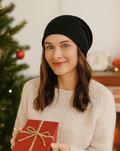 Zylioo XXL Slouchy Beanie for Big Heads Women,Lightweight Stretch Knit Hat - color: Beige