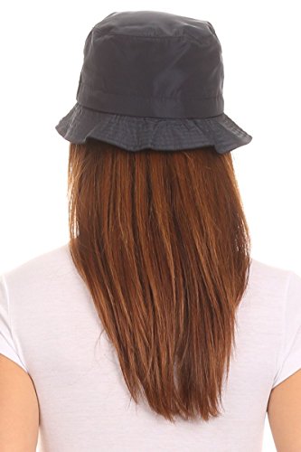 LL Unisex Packable Rain Hat Lightweight Year Round Use - 2 Sizes for Best Fit - color: Navy Bucket, size: Small-Medium