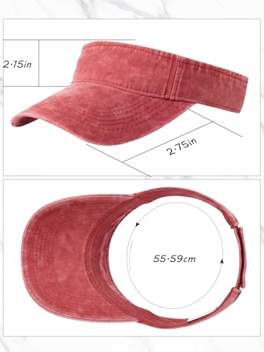 Geyoga 4 Pcs Adjustable Sport Sun Visor - color: Black,orange.yellow,navy